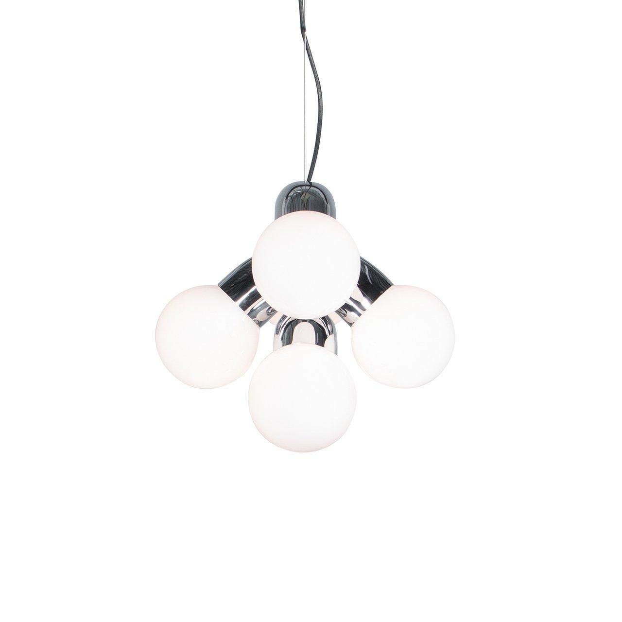 Vine Series Modular Glass Globe Pendant Light Chrome Arc Hanging Fixture
