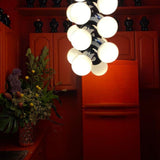 Vine Series Modular Glass Globe Pendant Light Chrome Arc Hanging Fixture