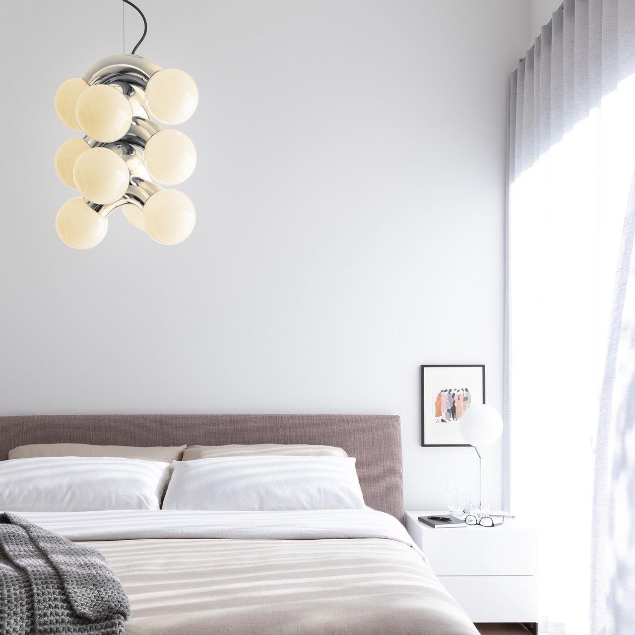 Vine Series Modular Glass Globe Pendant Light Chrome Arc Hanging Fixture