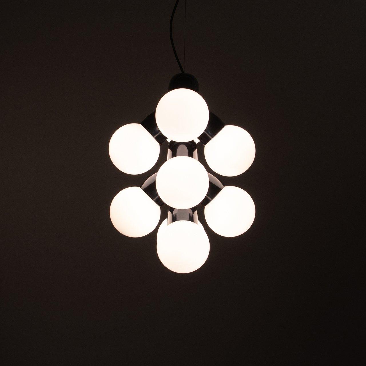 Vine Series Modular Glass Globe Pendant Light Chrome Arc Hanging Fixture
