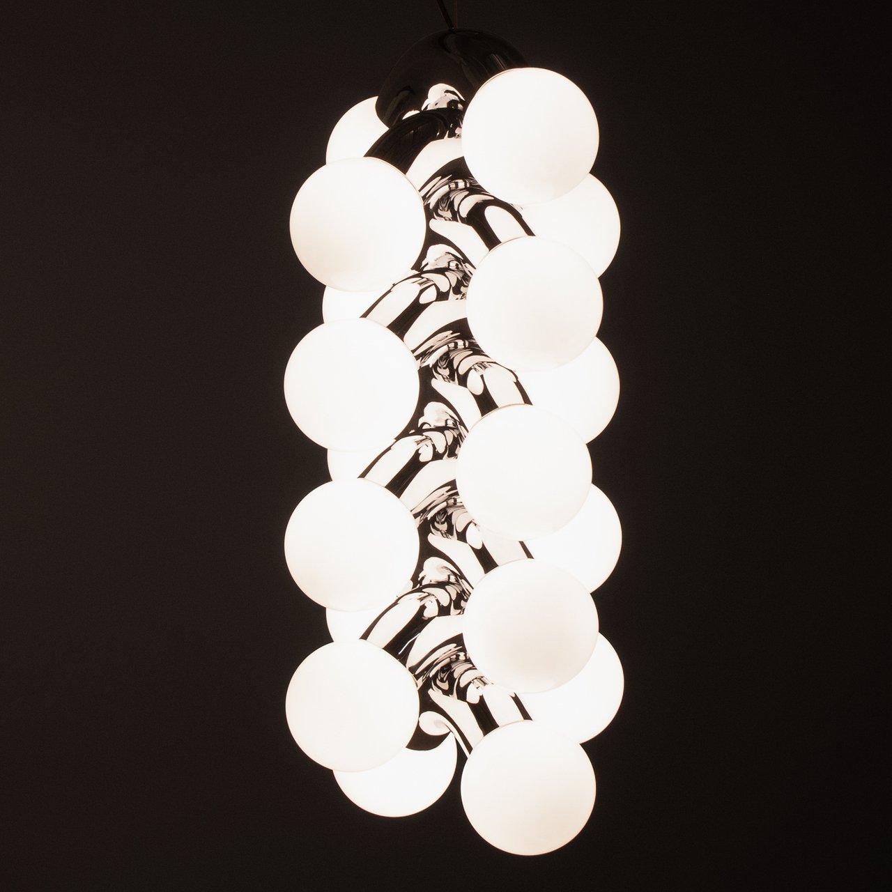 Vine Series Modular Glass Globe Pendant Light Chrome Arc Hanging Fixture