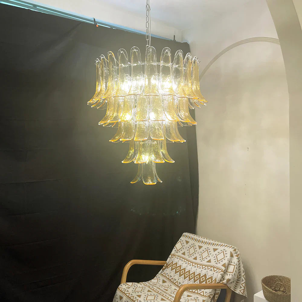 vintage-amber-murano-glass-petals-chandelier-handcrafted-elegant-pendant-light-fixture