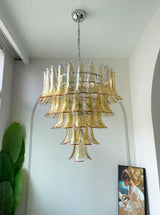 vintage-amber-murano-glass-petals-chandelier-handcrafted-elegant-pendant-light-fixture