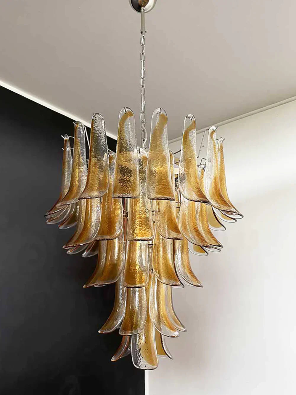 vintage-amber-murano-glass-petals-chandelier-handcrafted-elegant-pendant-light-fixture