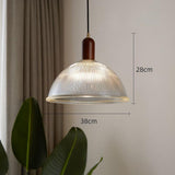 Vintage Bamboo and Glass Bowl Pendant Light for Kitchen Dining Room Country Style Ceiling Fixture