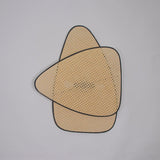 Vintage Bamboo Screen Cannage Wall Sconce Natural Wood Bracket Lighting Fixture