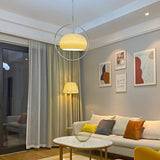 Vintage Bauhaus Medieval Pendant Lamp Chrome Cream Glass Hanging Fixture Retro Lighting