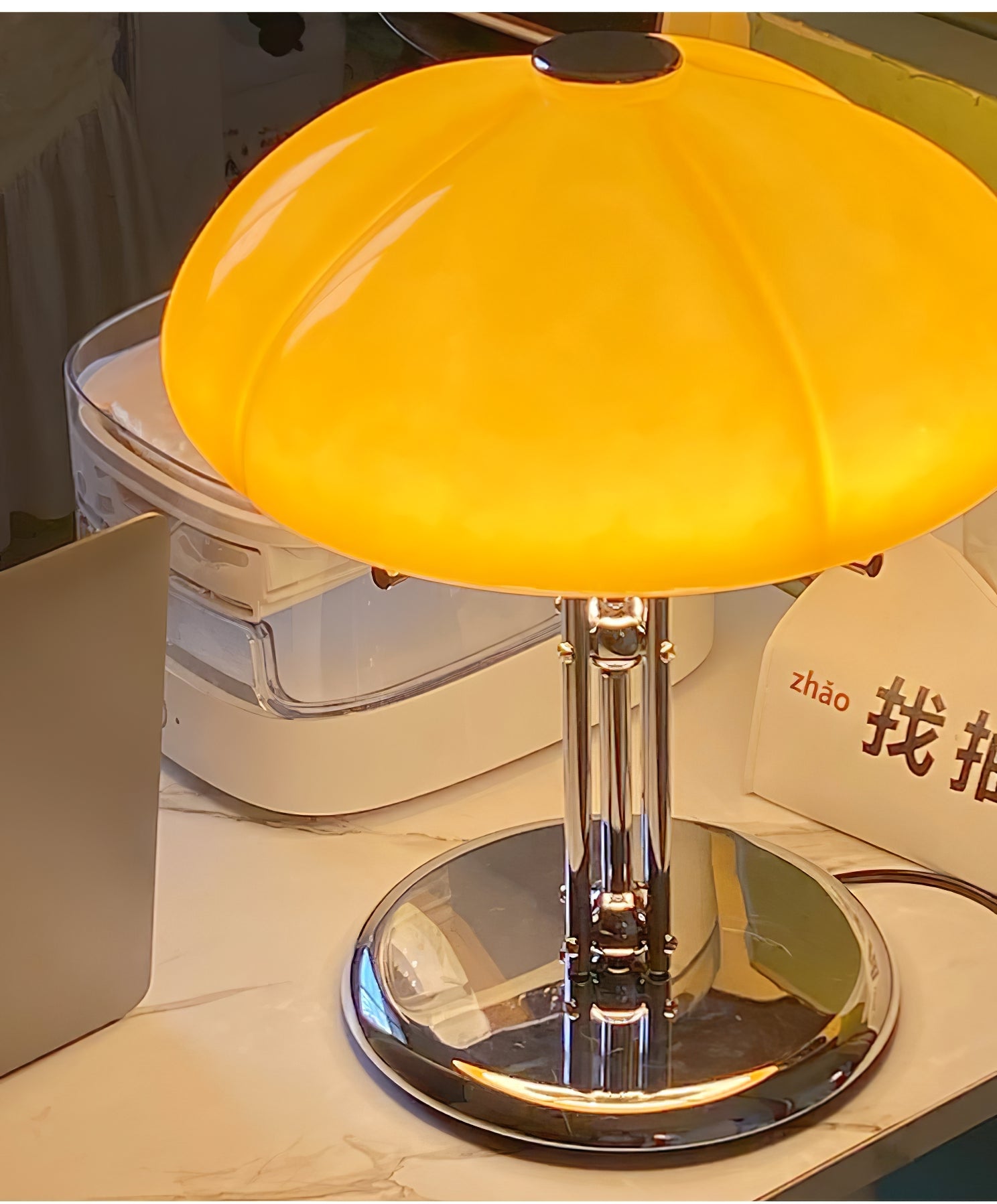 vintage-bauhaus-style-mushroom-desk-lamp-with-amber-glass-shade-for-living-room-and-bedroom