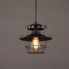 Vintage Birdcage Iron Pendant Light Industrial Geometric Hanging Lamp for Kitchen and Dining
