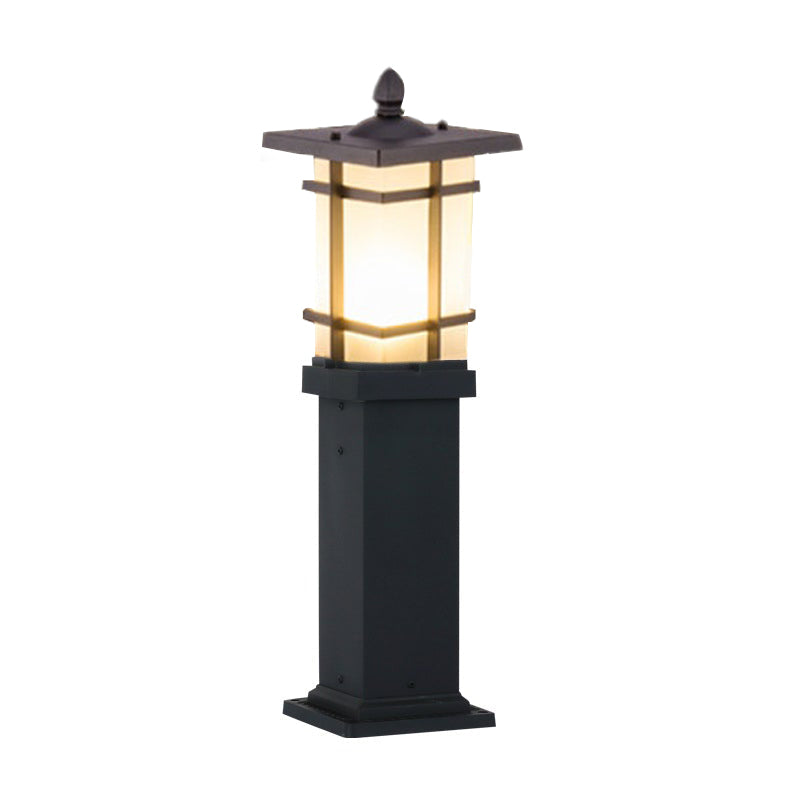 Vintage Black Pavilion Outdoor Post Lamp for Pathway Garden and Landscape Lighting