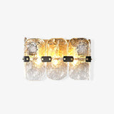 Vintage Brass and Hand Blown Glass Wall Light Fixture Set of 2 Indoor Sconces