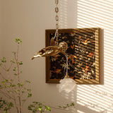 Vintage Brass Angel Figurine Pendant Light with Opaque Glass Shade
