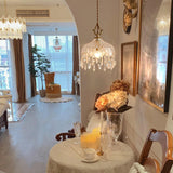 Vintage Brass Hammered Glass Bowl Tassel Pendant Light Elegant Ceiling Hanging Fixture