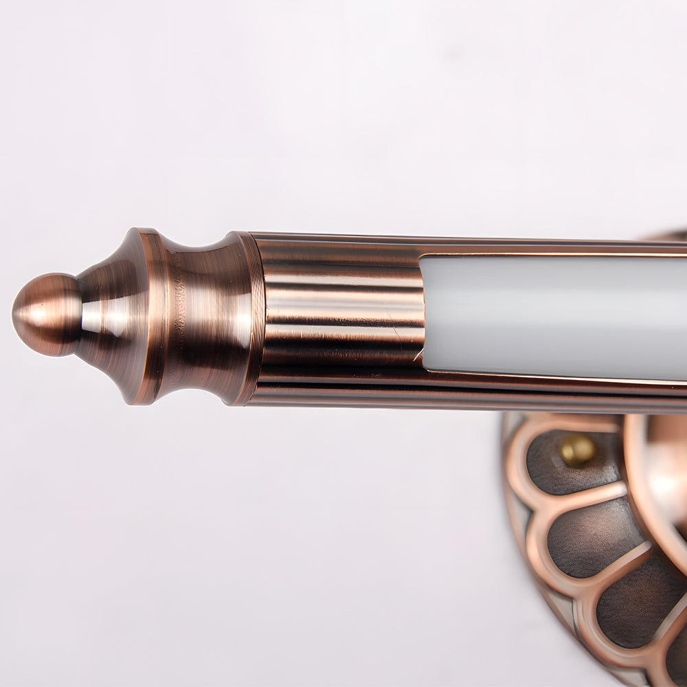 Vintage Bronze LED Bathroom Vanity Light Adjustable Cylinder Wall Sconce for Powder Room
