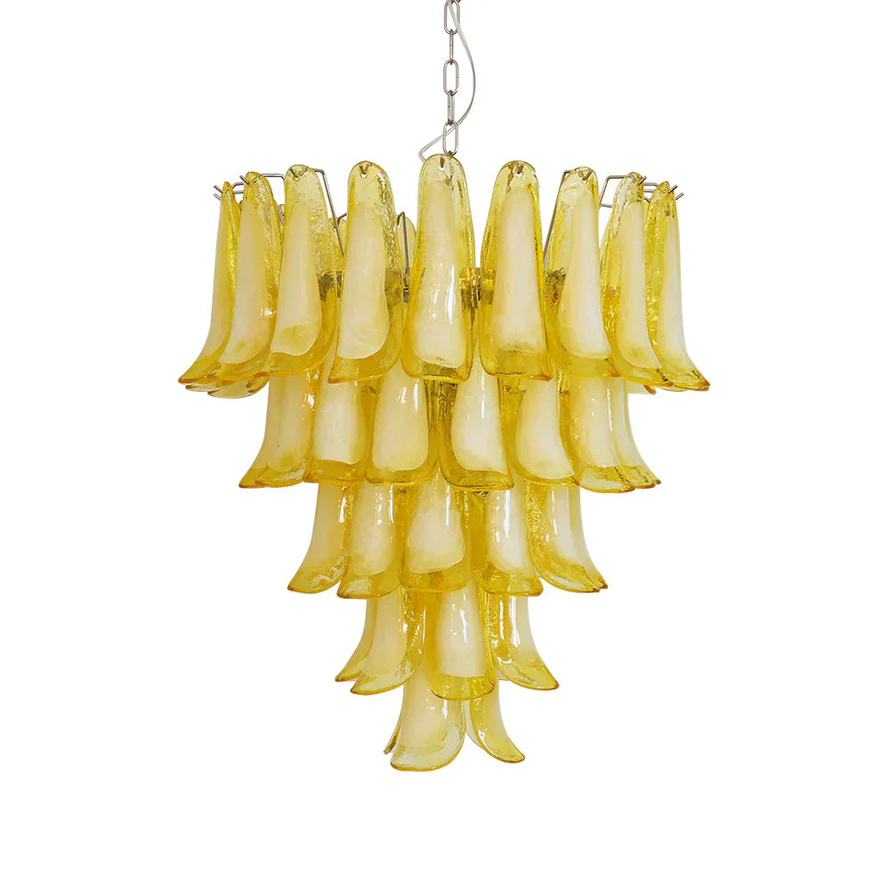 vintage-caramel-murano-glass-petals-chandelier-for-elegant-living-spaces