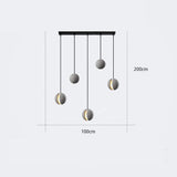 Vintage Ceramic LED Pendant Light Industrial Sphere Hanging Lamp for Kitchen and Dining Room