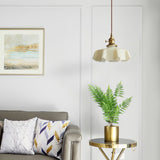 Vintage Ceramic Pleated Floral Pendant Light French Style Brass Hanging Ceiling Lamp