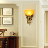 Vintage European Style 3D Angel Wall Sconce Resin Sculpture Light with Glass Shade