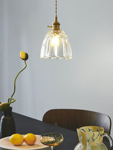 Vintage Farmhouse Glass Drop Pendant Light for Cottage Style Indoor Ceiling Lighting