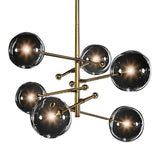 Vintage Geometrical Globe Chandelier Metal and Glass Pendant Light for Modern Kitchen and Dining Areas