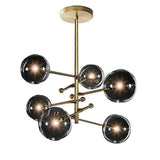 Vintage Geometrical Globe Chandelier Metal and Glass Pendant Light for Modern Kitchen and Dining Areas