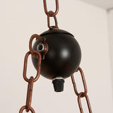 Vintage Guitar Pendant Light Rustic Wood and Glass Ceiling Hanging Lamp