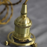 Vintage Handcrafted Stained Glass Cone Pendant Light Copper Gold Ceiling Hanging Lamp