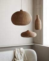 Vintage Handwoven Rattan Pendant Light Rustic Bohemian Woven Ceiling Hanging Lamp