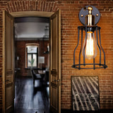 Vintage Industrial Adjustable Iron Wall Sconce Retro Plug In E27 Metal Wall Light Fixture