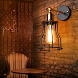 Vintage Industrial Adjustable Iron Wall Sconce Retro Plug In E27 Metal Wall Light Fixture