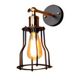 Vintage Industrial Adjustable Iron Wall Sconce Retro Plug In E27 Metal Wall Light Fixture