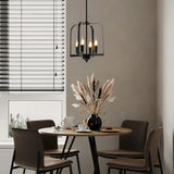 Vintage Industrial Iron Cage Pendant Light and Semi Flush Mount Ceiling Chandelier