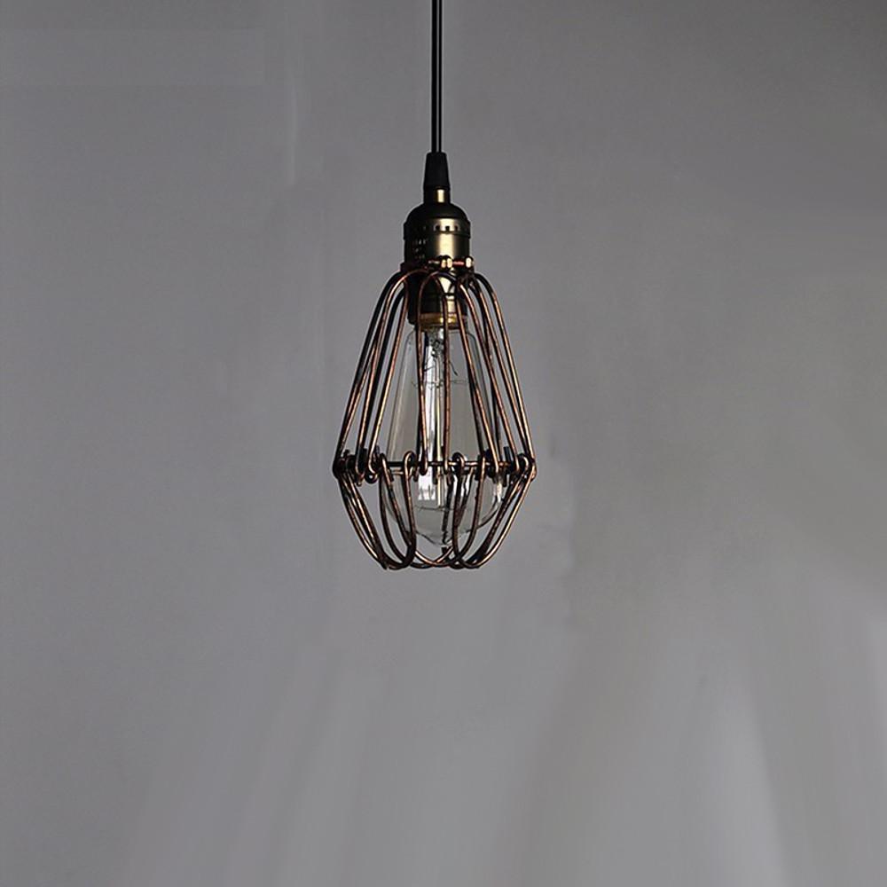 Vintage Industrial Metal Lantern Pendant Light Nordic LED Ceiling Hanging Lamp