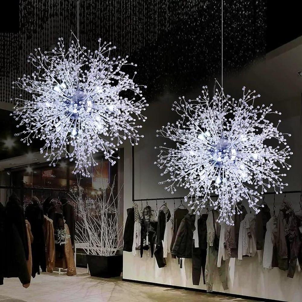 Vintage LED Shrub Branch Inspired Chandelier 24 Inch Retro Metal Pendant Light