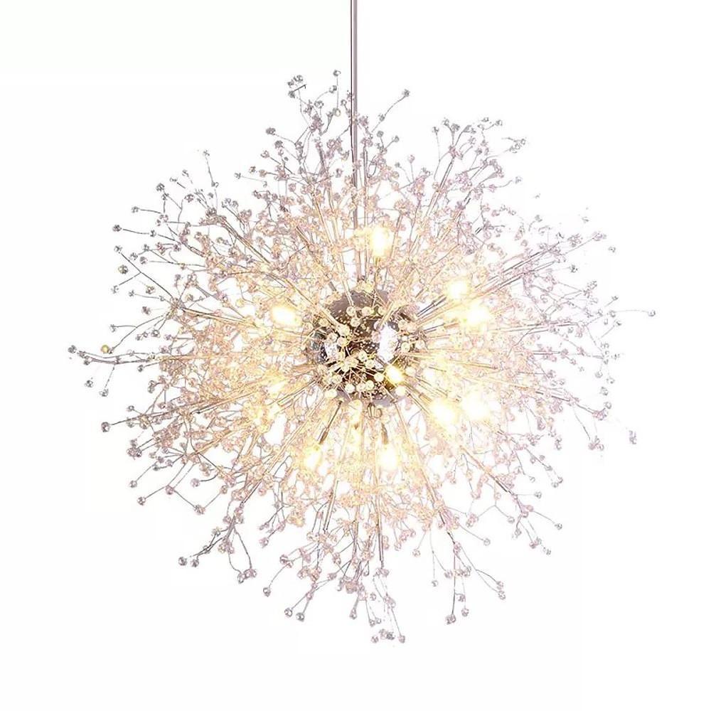Vintage LED Shrub Branch Inspired Chandelier 24 Inch Retro Metal Pendant Light