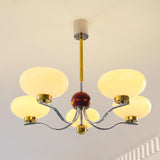 Vintage Medieval Style Glass Bowl Crown Chandelier with Milk White Shade