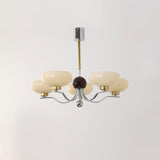Vintage Medieval Style Glass Bowl Crown Chandelier with Milk White Shade
