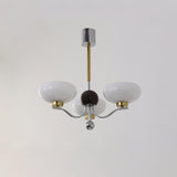 Vintage Medieval Style Glass Bowl Crown Chandelier with Milk White Shade