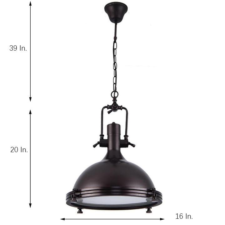 Vintage Metal Lantern LED Industrial Pendant Light Chandelier for Dining Room and Living Room