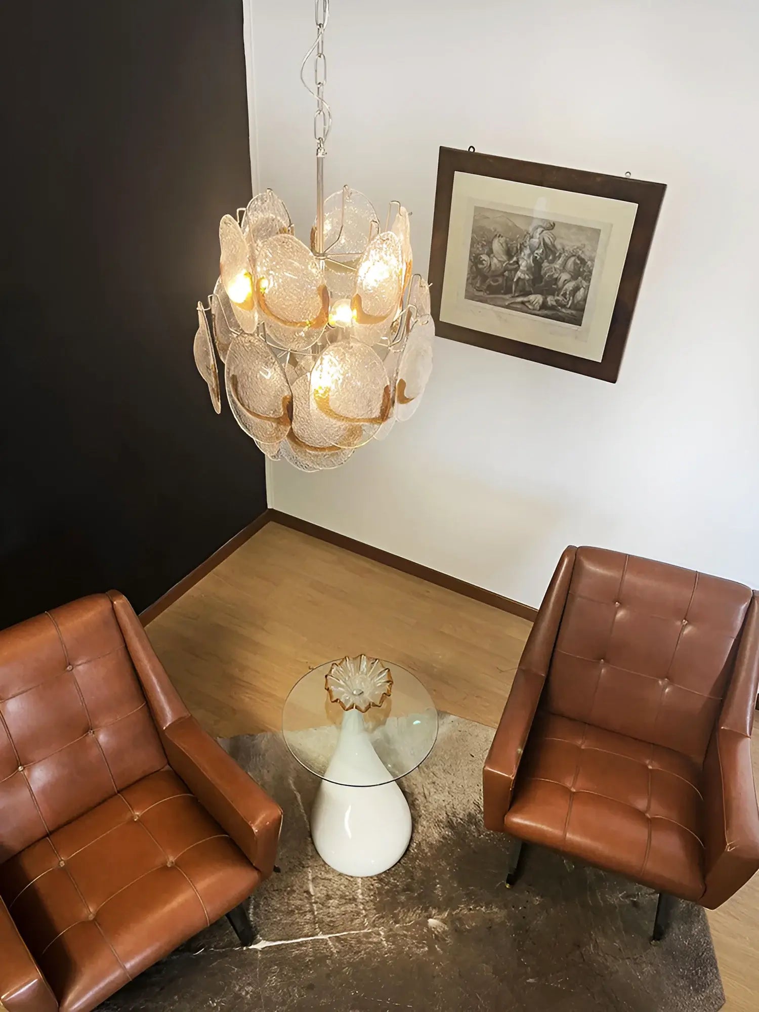 vintage-murano-amber-glass-chandelier-mid-century-modern-pendant-light-for-dining-room-and-foyer