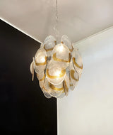 vintage-murano-amber-glass-chandelier-mid-century-modern-pendant-light-for-dining-room-and-foyer
