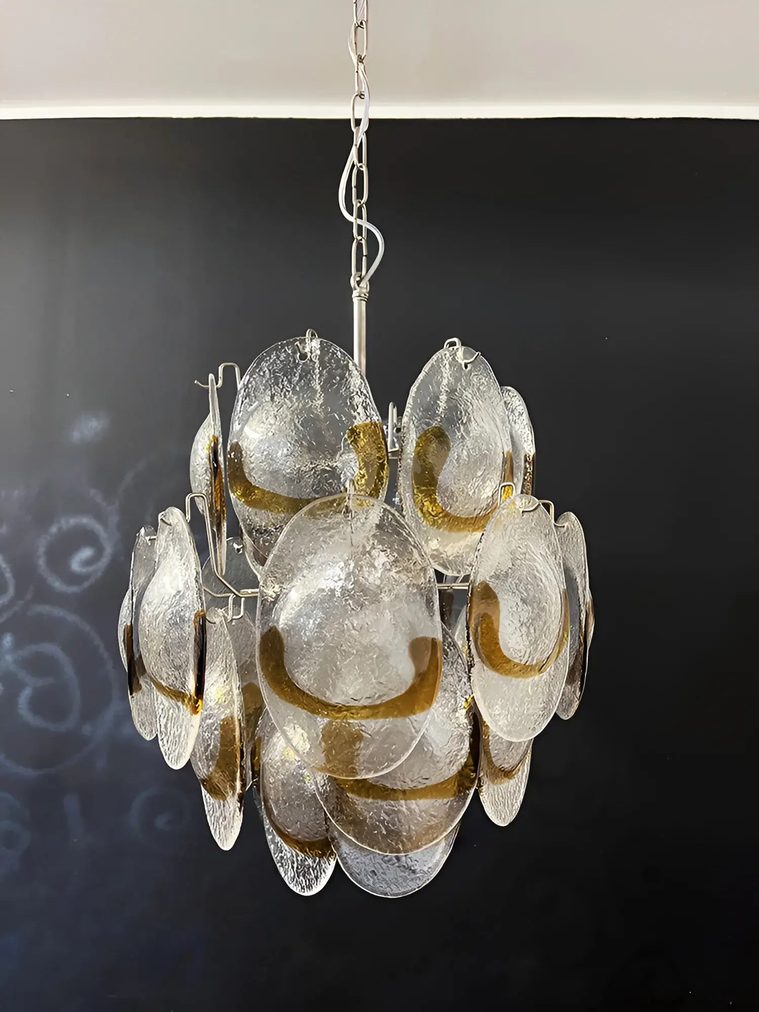 vintage-murano-amber-glass-chandelier-mid-century-modern-pendant-light-for-dining-room-and-foyer
