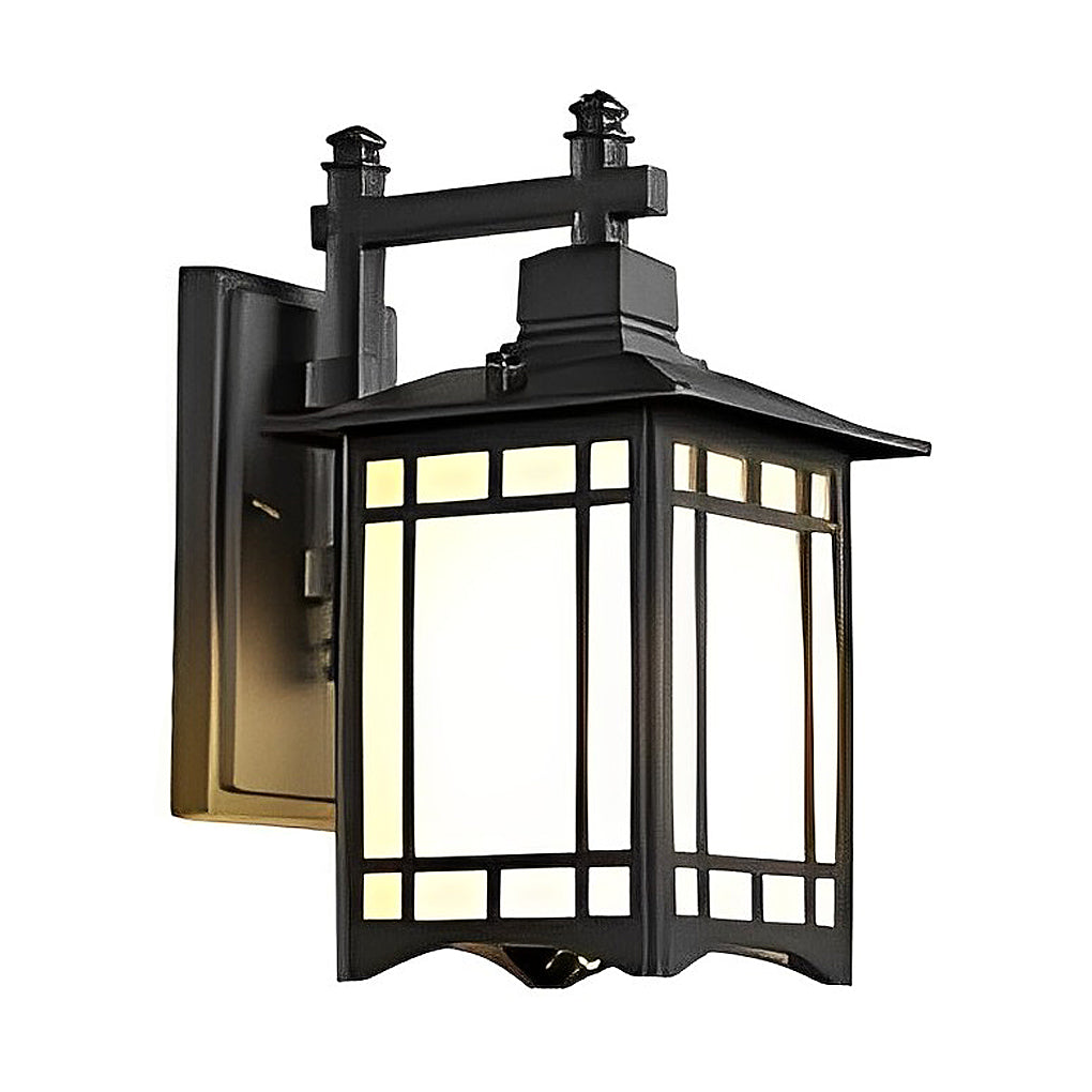 Vintage Outdoor Solar Powered LED Wall Lamp with Remote Waterproof Exterior Wall Sconce