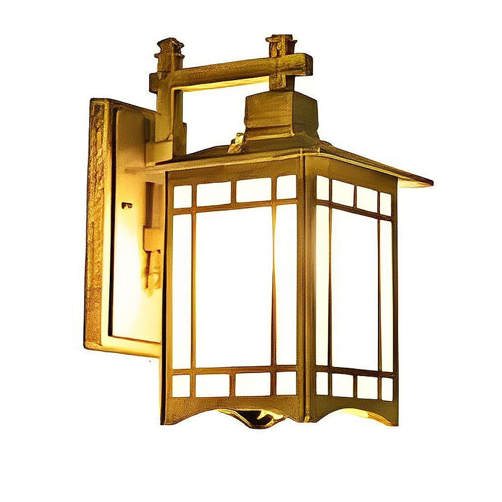 Vintage Outdoor Solar Powered LED Wall Lamp with Remote Waterproof Exterior Wall Sconce