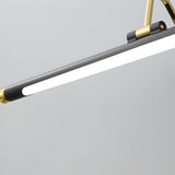 Vintage Rotatable LED Bathroom Vanity Light Gold and Black Linear Wall Sconce for Dressing Tables