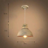Vintage Semi Spherical Metal LED Pendant Light for Kitchen Island and Dining Room Adjustable Hanging Lamp