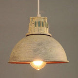 Vintage Semi Spherical Metal LED Pendant Light for Kitchen Island and Dining Room Adjustable Hanging Lamp