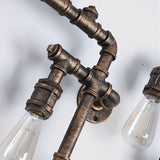 Vintage Steampunk Iron Water Pipe Wall Lamp Industrial Retro Sconce Fixture
