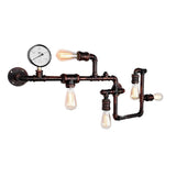 Vintage Steampunk Iron Water Pipe Wall Lamp Industrial Retro Sconce Fixture