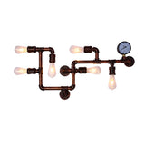 Vintage Steampunk Iron Water Pipe Wall Lamp Industrial Retro Sconce Fixture